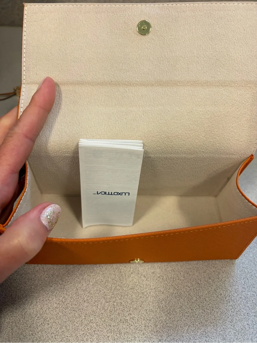 Tory Burch Black Square Sunglasses with Orange Logo Case
